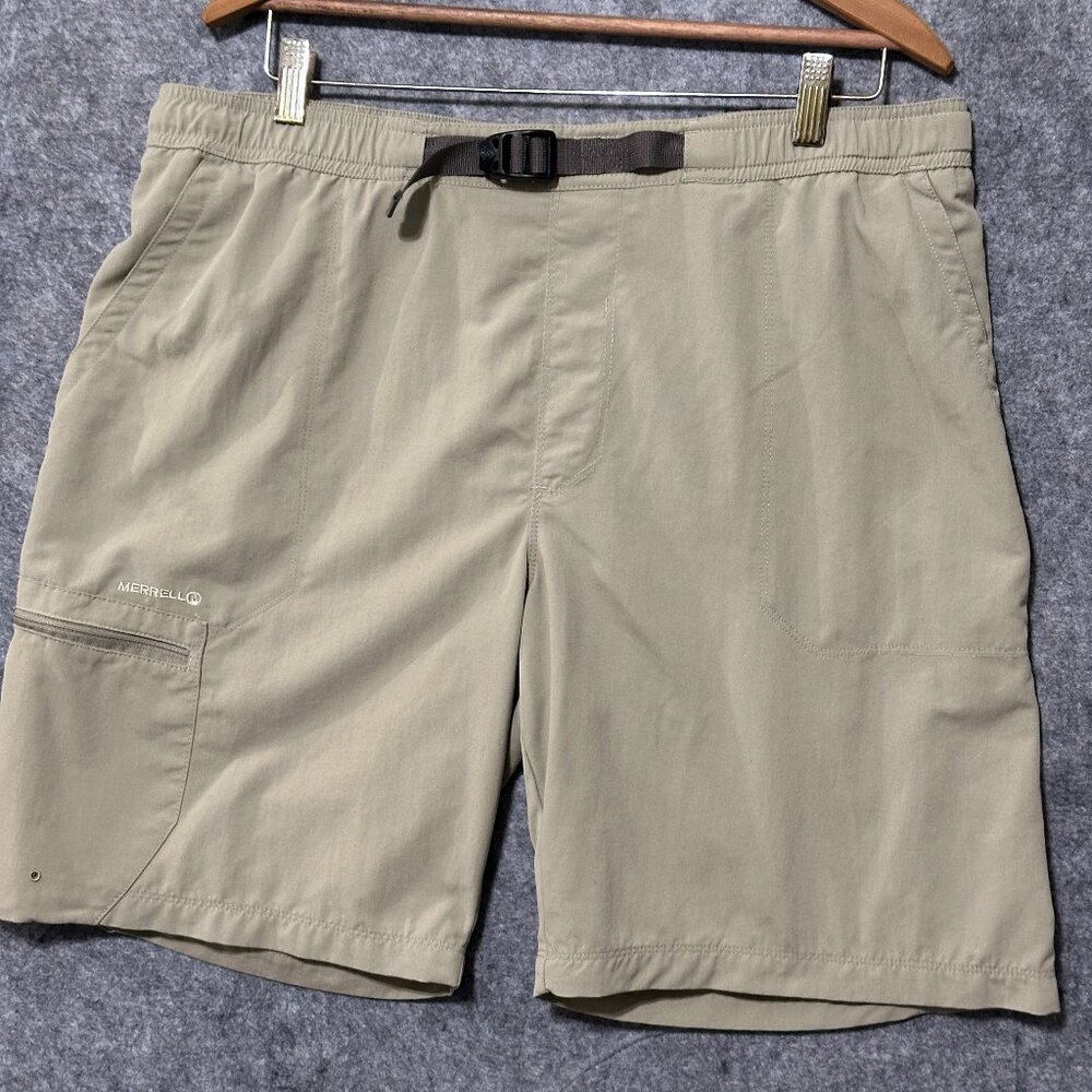 MERRELL Mesh Lined Swim Shorts - Size XL - Tan Opti-Wick UPF 50 Trunks